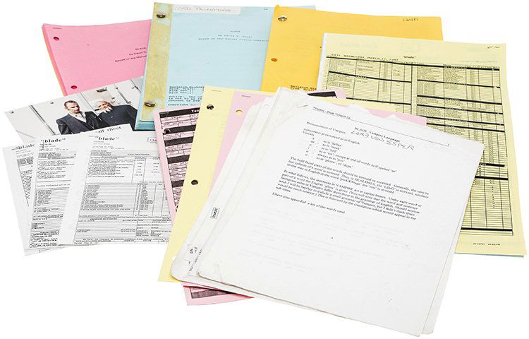 Blade Script & Production Material Collection (1 of 1)