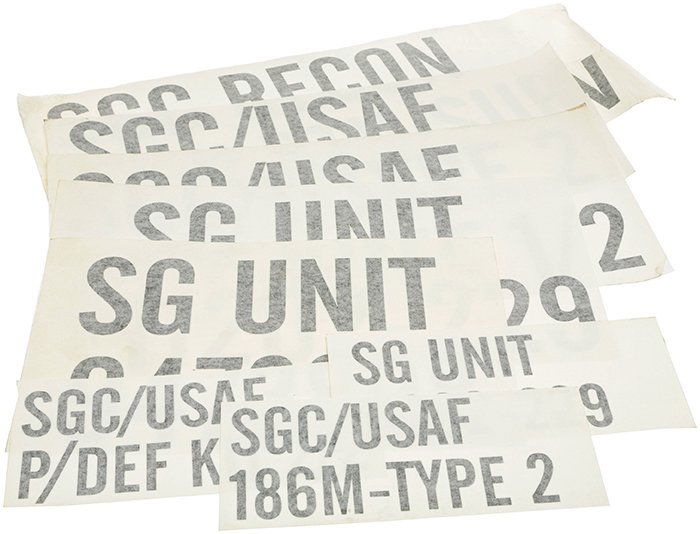 Stargate SGC/USAF Production Decal Collection (1 of 1)