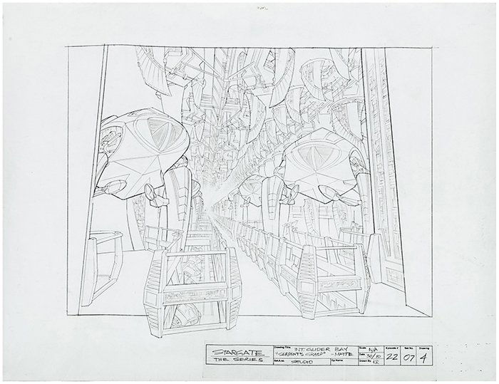 Stargate SG-1 Original "Glider Bay" Artwork (1 of 1)