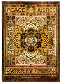 Peace and Justice 4 by Shepard Fairey Original Artwork