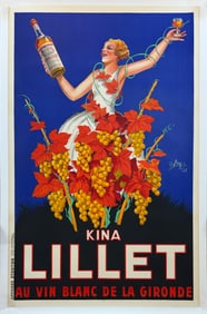 Original Vintage Kina Lillet French Advertisement Poster 1937