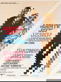 Original Vintage Italian Dr No. Movie Poster 1971