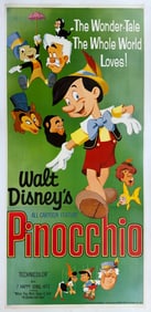 Original Vintage Disney Pinocchio American Movie Poster 1963
