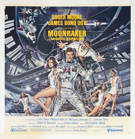 Original Vintage James Bond Moonraker Italian Poster 1979