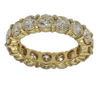 2 Carat Lab Grown Diamond Full Eternity Band 14k Yellow Gold