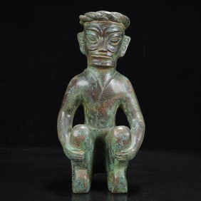 An Archaic Bronze Figure Ornament,with Inscription