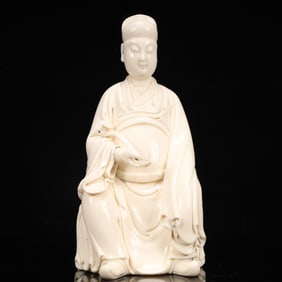 An Exquisite Blance-De-Chine Statue of Figure