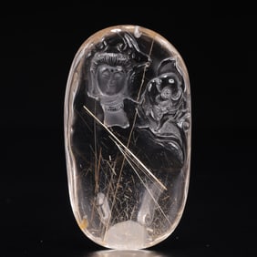 An Exquisite Crystal Statue of Avalokitesvara Pendant