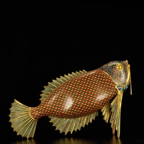A Huge Cloisonne Fish Ornament