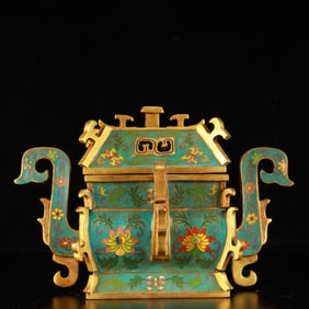 An Exquisite Cloisonne Flower Pattern Censer