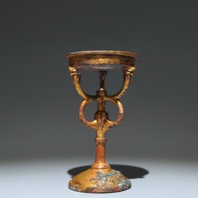 An Exquisite Gilt Bronze Candlestick