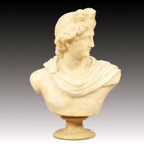 An Excellent Marble Bust Of Apollo