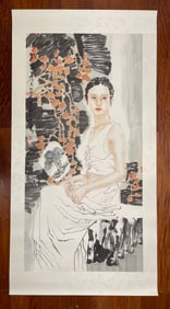 A Chinese Ink Painting of Figure on Paper,Zhao Jiancheng