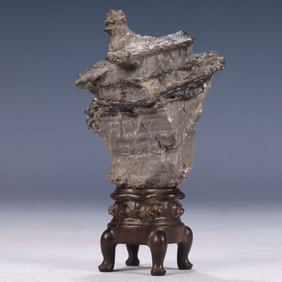 An Exquisite Stone Rockery Ornament,With Base