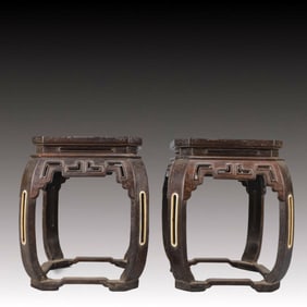 A Pair of Exquisite Zitanwood End Tables