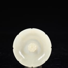 An Exquisite White Jade Candlestick