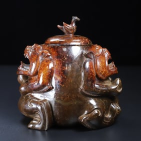 An Exquisite Archaic Jade Beer Pattern Censer
