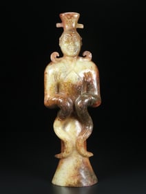 An Exquisite White Jade Figure Ornament