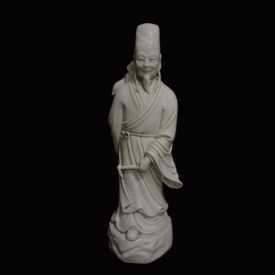 A Solemn Blance-De-Chine Statue of Figure (1 of 8)