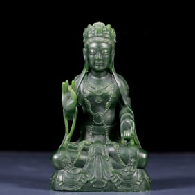 An Exquisite Jasper Avalokitesvara Ornament