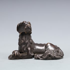 An Exquisite Bronze Auspicious Beast Ornament