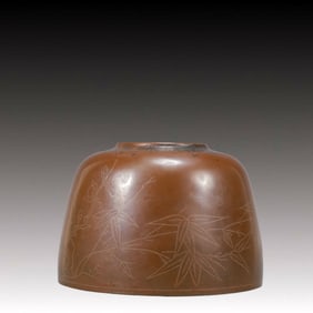 An Exquisite Bronze Flower Pattern Water Pot