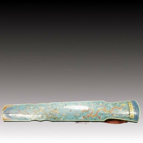 An Exquisite Cloisonne Dragon Pattern 'qin' Ornament