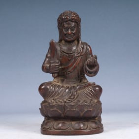 An Exquisite Redwood Buddha Statue