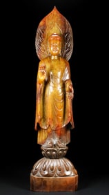 An Archaic Gaogu yu Buddha Statue Ornament