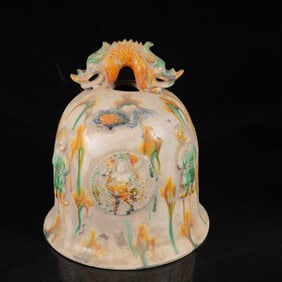 An Exquisite Tang Tri-Color Glazed Pottery Animal Chime