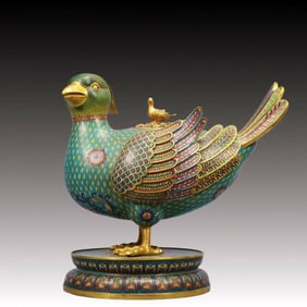 An Exquisite Cloisonne Bird Ornament