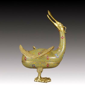 A Huge Cloisonne Duck Ornament