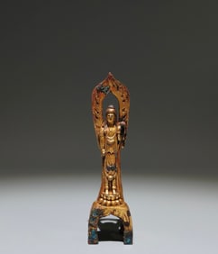 A Solemn Gilt Bronze Buddha Statue