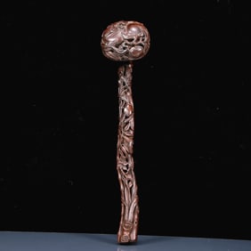 An Exquisite agarwood Peach Pattern Ruyi