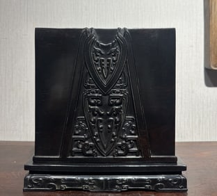 An Exquisite Huanghuali wood Dragon Pattern Brush Pot,With Base