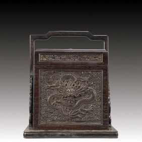 An Exquisite Zitanwood Dragon Pattern Box