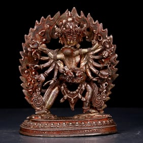 An exquisite silver Hercula Vajra statue