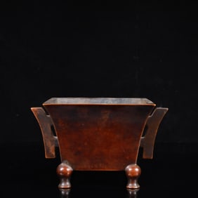 A Rare Bronze Double-Ears Censer