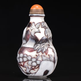 An Exquisite Glass Landscape and Figure Pattern Snuff Bottle