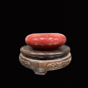 An Exquisite Ruby Red Glazed Brush Washer