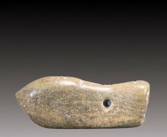 An Archaic Hongshan Culture Greenish Jade Animal Pendant