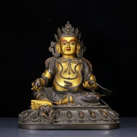 A Solemn Gilt Bronze Statue of Mammon
