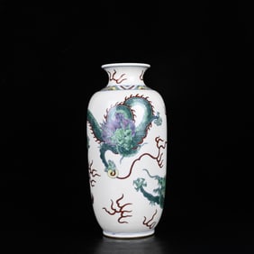 An Exquisite Doucai Dragon Pattern Vase