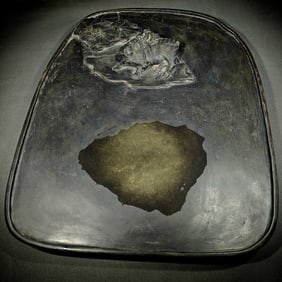 An Exquisite Auspicious Beast Pattern Inkstone,With Poem