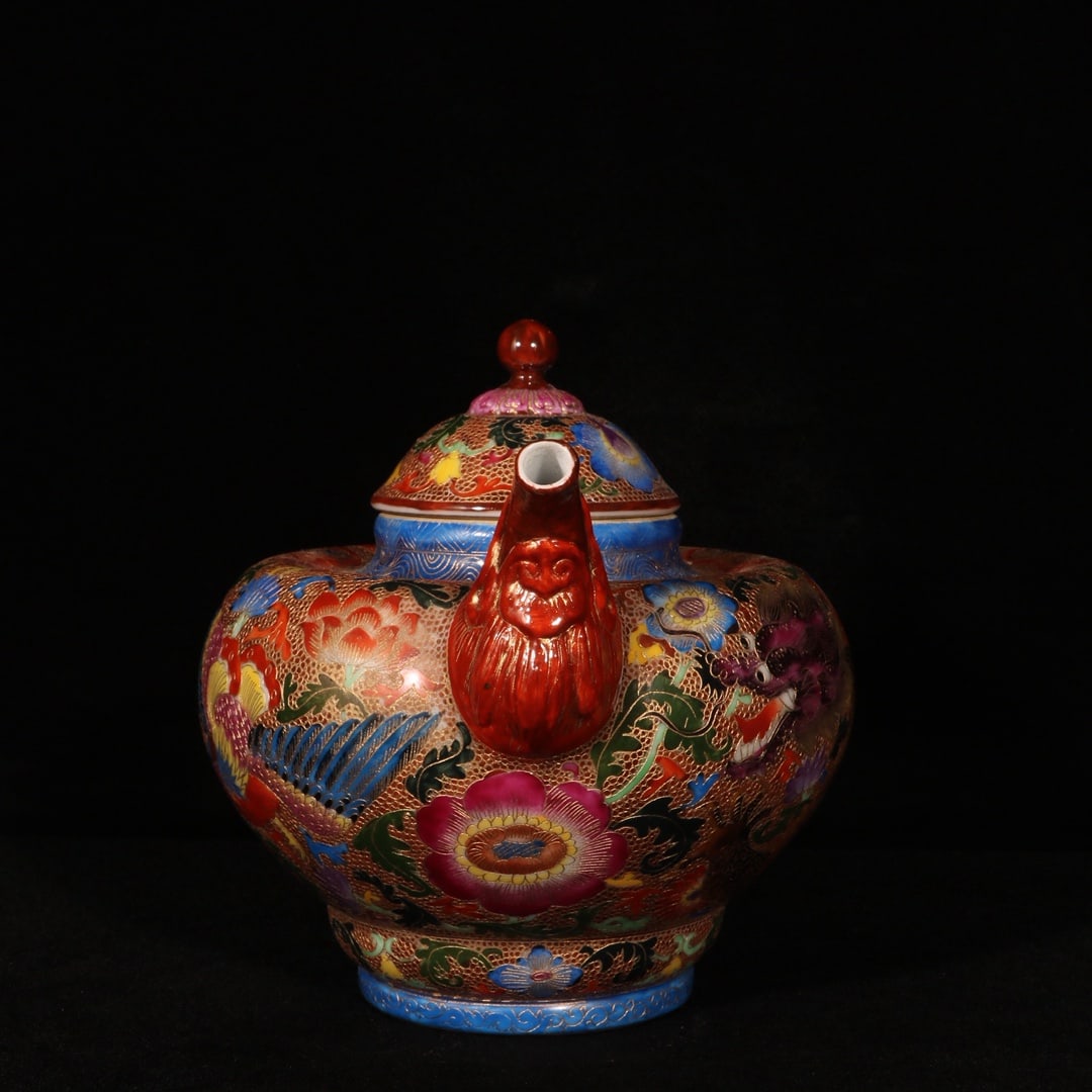 An Exquisite Cloisonne Dragon Pattern Teapot - 4