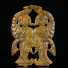 A Rare Gaogu yu Figure Ornament