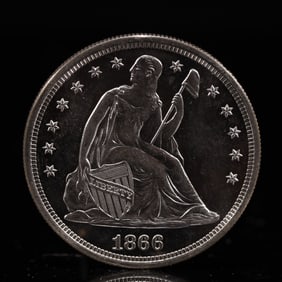 USA One Dollar 1866 Coin