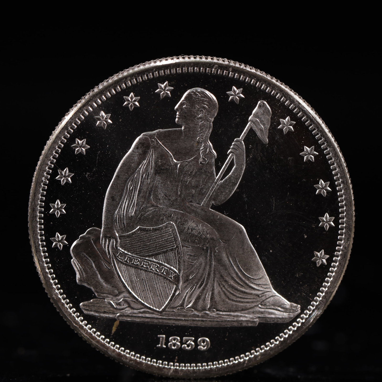 USA One Dollar 1859 Coin: American coin. IN GOD WE TRUST / LIBERTY / 1859 / UNITED STATES OF AMERICA / ONE DOL. Weight:26.9g.