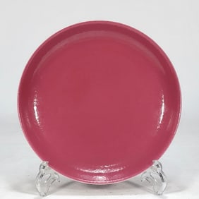 An Exquisite Ruby Red Glazed Plate