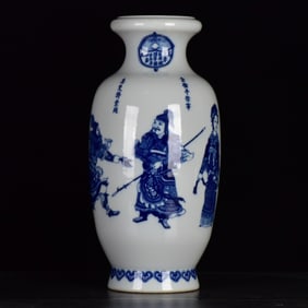 A Huge Blue and White Figure and Story Pattern Vase